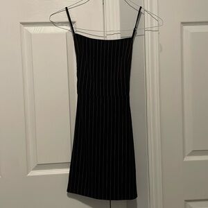 Black mini dress crossed back
